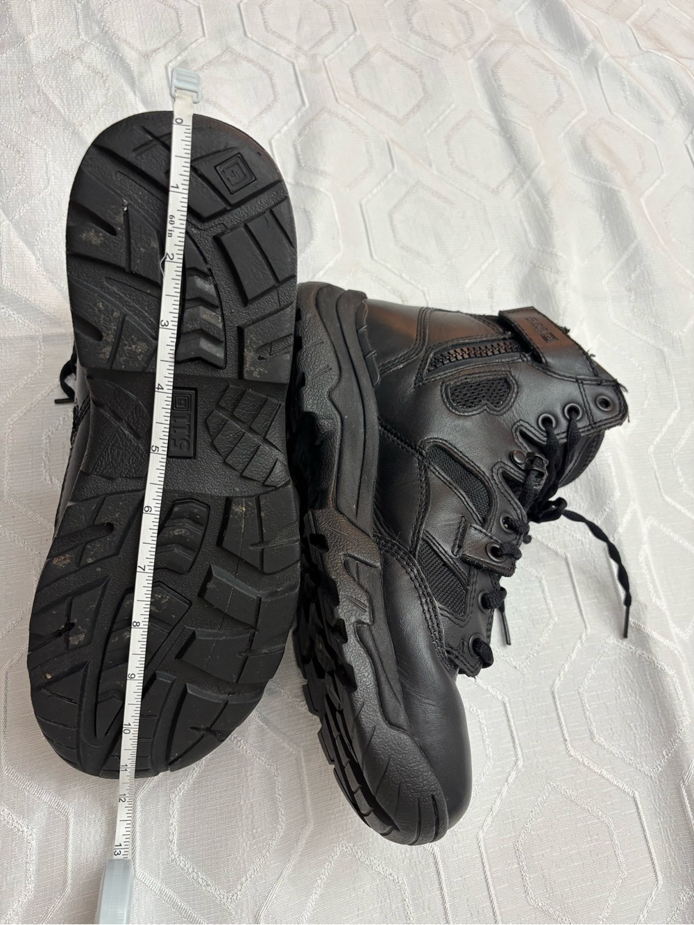 5.11 Tactical TacLite 6” Side Zip Boots Black Leather Duty Tactical Size 10 - Picture 3 of 10